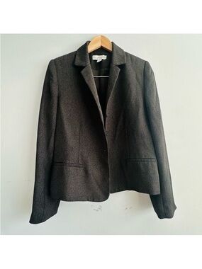 Casual Corner Y2K Dark Charcoal Gray Tailored Blazer
